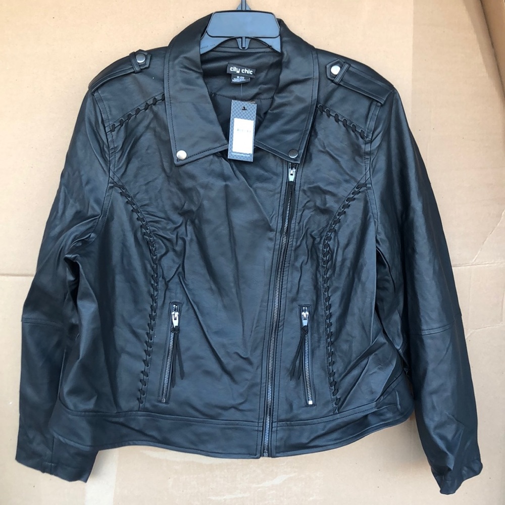 COPY - City Chic Black Faux Leather Jacket